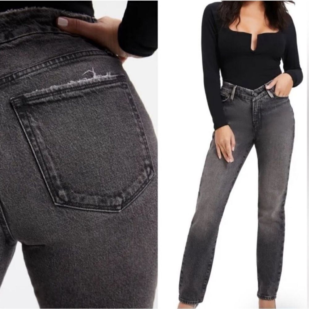 NWT Good American Jeans Hi Rise Black